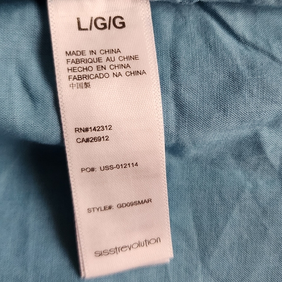 NWT‎ Sisstrevolution Blue Plaid Low Square Back Midi Dress Jr's Large - Picture 6 of 9